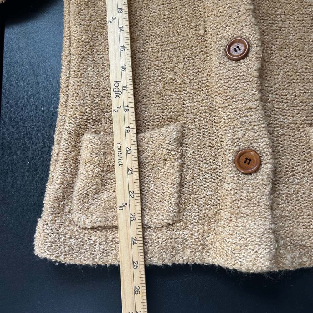 True Vintage 60's Separates by M.S. Cardigan Sweater Tan Boucle Knit Womens S - Picture 6 of 6